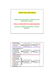 Ambient mass spectrometry - Dipartimento di Scienze della vita