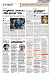 TUTTENOTIZIE Brogioni di Germania &laquo;Non vedevo l`ora