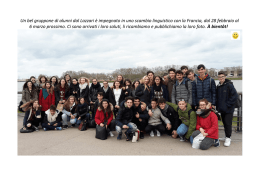 Un bel gruppone di alunni dal Lazzari &egrave; impegnato in uno scambio
