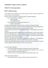 UNIVERSITA` DEGLI STUDI e