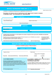 www.faschim.it MODULO ISCRIZIONE FAMILIARI Mod. I03