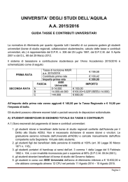 Guida tasse e contributi universitari a.a. 2015/2016
