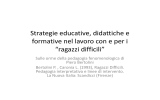 strategie pedagogiche - ragazzi difficili