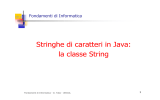 Stringhe di caratteri in Java