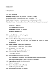 PROGRAMMA 9:30 registrazione 10:00 Saluti Istituzionali Giuseppe