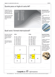 Quanto pesa un foglio di carta A4?