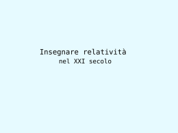 Insegnare relatività