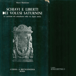 schiavi e liberti •ei volusi saturnini