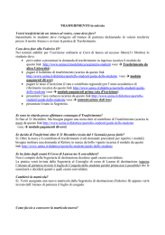 Trasferimento in entrata - Università degli Studi di Napoli Federico II