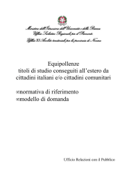 Equipollenze titoli di studio conseguiti all`estero da cittadini italiani e