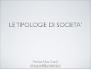 le tipologie di societa - Università del Salento