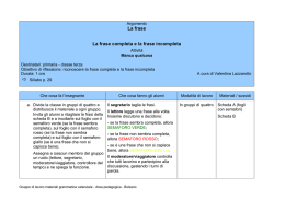 La frase completa e la frase incompleta