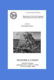 tradurre il cinema - Università degli Studi di Trieste