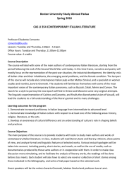 Boston University Study Abroad Padua Spring 2016 CAS LI 354
