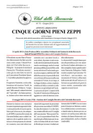 cinque giorni pieni zeppi - giornale della beccaccia