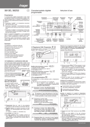 &para; Cronotermostato digitale programabile Istruzioni d`uso - - -