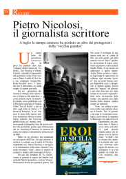 Pietro Nicolosi, il giornalista scrittore