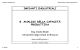 impianti industriali 8 analisi della capacità 8. analisi della capacità