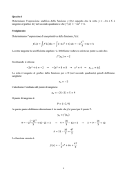 Quesito 1 Determinare l`espressione analitica della funzione y=f(x
