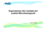 Espressione dei risultati per analisi Microbiologiche