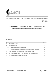 guida per la valutazione e la espressione dell`incertezza
