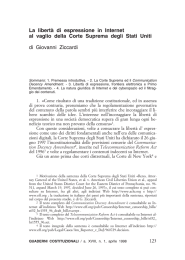 La libertà di espressione in Internet al vaglio della Corte Suprema