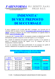 indennit&agrave; di vice preposto
