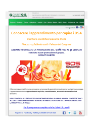 Conoscere l`apprendimento per capire i DSA