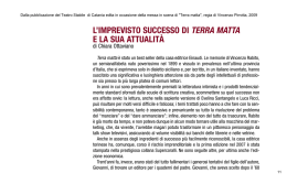 L`IMPREVISTO SUCCESSO DI TERRA MATTA E LA SUA ATTUALITÀ