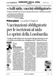 Page 1 C0RRIERE DELLA SERA $ Estratto da pag. 1 MilanO Lun