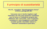 Il principio di sussidiarietà - Scuola di formazione sociale e politica