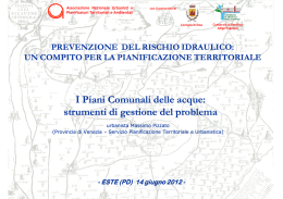 Piano delle Acque - Associazione Nazionale degli Urbanisti e dei