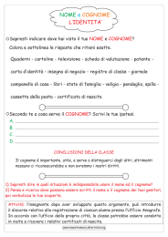 NOME e COGNOME: L`IDENTITA` - Maestra Mary