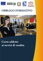 OBBLIGO FORMATIVO Corso addetto ai servizi di vendita