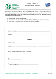 delega firmata dall`interessato - Azienda Ospedaliero