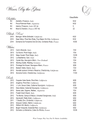 Wines By the Glass