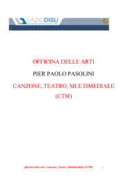 Progetto Officina delle Arti Pier Paolo Pasolini