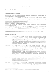 Curriculum Vitae Barbara Pentimalli