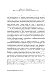 Modernità di Antigone. Una tragedia classica sempre contemporanea