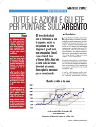 TUTTE LE AZIONI E GLI ETF PER PUNTARE SULL`ARGENTO