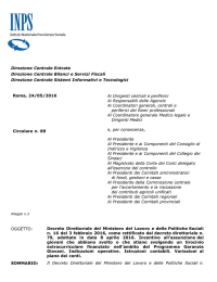 Decreto Direttoriale del Ministero del Lavoro e delle