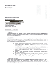 CURRICULUM VITAE Lorenzo Gigante INFORMAZIONI