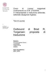 Outbound di Brad R. Torgersen: proposta di traduzione