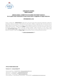 COMUNICATO STAMPA #BARCOLANA46 #BARCOLANA46