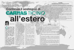 Per lottare contro l`assistenzialismo Si punta a progetti produttivi