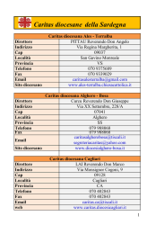 Caritas diocesane della Sardegna