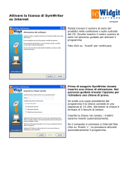 Attivare la licenza di SymWriter su Internet