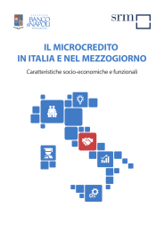 Il Microcredito in Italia e nel Mezzogiorno