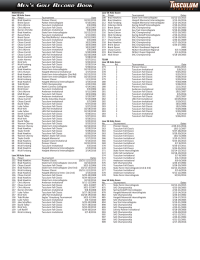 MEN`S GOLF RECORD BOOK