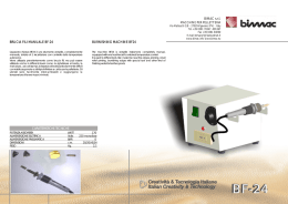 BIMAC s.r.l. BURNISHING MACHINE BF24 BRUCIA FILI MANUALE